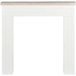 Beliani - Cornice per camino in mdf legno bianco e chiaro Boallia