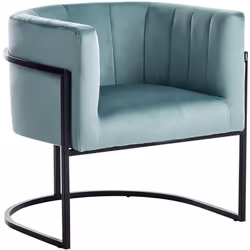 Poltrona imbottita dal design glamour. Caratterizzata da un design semplice e pulito, questa poltrona si addice perfettamente ...