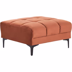 Poggiapiedi in velluto trapuntato. Concediti il complemento perfetto per il tuo soggiorno con questo elegante pouf. Rivestito ...