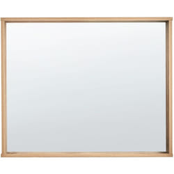 Beliani - Specchio decorativo da parete moderno rettangolare 80 x 65 cm Cornice in truciolato Legno chiaro Rosell