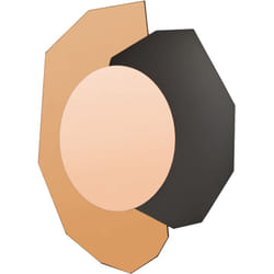Beliani - Specchio da parete di forma irregolare in vetro e mdf rosa dorato Troyon