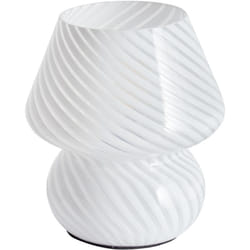 Lampada da tavolo da lettura in vetro bianco Lobo
