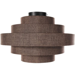 Lampada da soffitto di design moderno Paralume in tessuto di lino marrone Erebato
