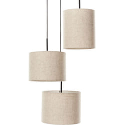 Beliani - Lampada a sospensione di design moderno Plafoniera in tessuto sintetico con paralume in lino a 3 livelli Beige Parguaza