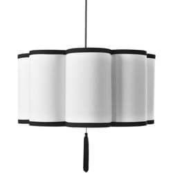 Beliani - Lampada a sospensione di design moderno Plafoniera in nylon sintetico Paralume bianco Palamar