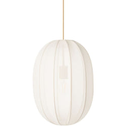 Beliani - Lampada a sospensione di design moderno Plafoniera in nylon sintetico Paralume bianco Padamo