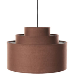 Beliani - Lampada a sospensione di design moderno Plafoniera con paralume in tessuto di lino marrone Masparro