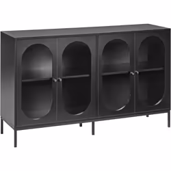 Capiente credenza con frontale in vetro. Questa elegante credenza è perfetta per aggiungere un tocco di classe a qualsiasi am ...