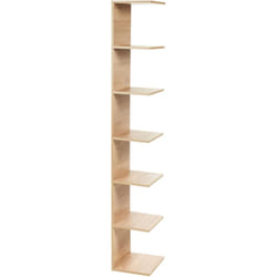 Libreria da parete a pannelli di particelle con 6 livelli legno chiaro Eston