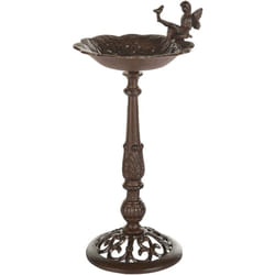 Beliani - Fontana per giardino all'aperto uccelli ciotola acqua mangiatoia ferro antico decorativo marrone allodola
