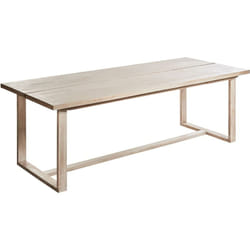 Tavolo da pranzo da giardino in legno di acacia rustico per 6 persone all'aperto 230 x 100 cm Azzanello