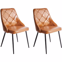 Due eleganti e lussuose sedie trapuntate con bottoncini. Aggiungi un tocco di glamour a qualsiasi sala da pranzo moderna con  ...
