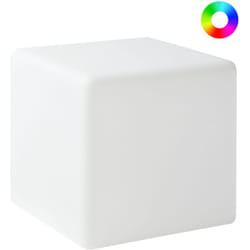 Beliani - Lampada da terra a led per esterni in materiale sintetico bianco impermeabile con telecomando bianco Lagarto