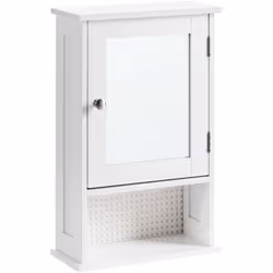 Elegante mobile a parete per specchio da bagno. Questo elegante mobiletto sospeso è la soluzione ideale per bagni di dimensio ...