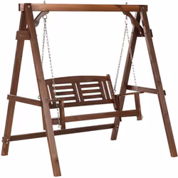 Dondolo da giardino tradizionale in legno. Trasforma il tuo spazio esterno in un accogliente rifugio con questo bellissimo ed ...