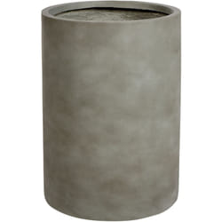 Beliani - Vaso da fiori per esterni e interni grigio effetto cemento rotondo MgO 36x36x51 cm Eucommia