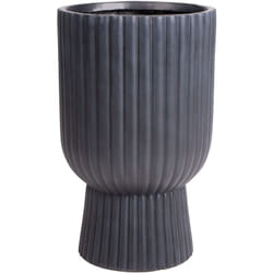Vaso da fiori MgO grigio grafite gessato Rotondo 34 x 34 x 56 cm Taxodium