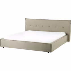 Letto imbottito con comoda testiera. Goditi una notte di sonno riposante in questo letto elegante e confortevole. Rivestito i ...