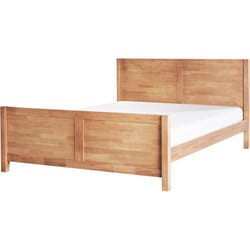 Letto Matrimoniale con Testiera Struttura a Doghe in Legno chiaro 160 x 200 cm Champagnat