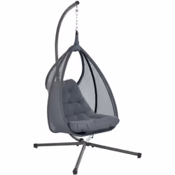 Sedia sospesa per esterni con cuscino. Crea un angolo accogliente nel tuo giardino o patio con questa elegante sedia sospesa, ...