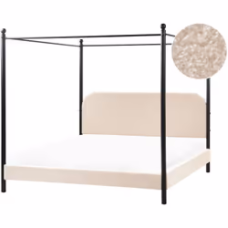 Elegante letto a baldacchino. Crea una camera da letto lussuosa e raffinata con questo elegante letto a baldacchino. Caratter ...