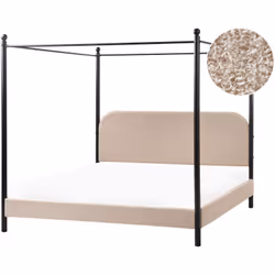 Elegante letto a baldacchino. Crea una camera da letto lussuosa e raffinata con questo elegante letto a baldacchino. Caratter ...