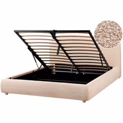 Letto minimalista con testiera. Aggiungi alla tua camera da letto un tocco di lusso contemporaneo con questa struttura letto. ...