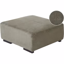 Elegante poggiapiedi in velluto a coste. Questo confortevole pouf è l'aggiunta perfetta al tuo divano d'angolo o può essere u ...