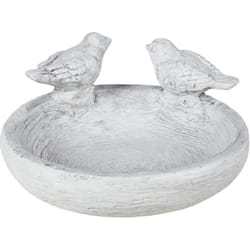 Fontana da giardino per uccelli Ciotola Acqua Alimentatore MGO Decorativo Grigio Mamou