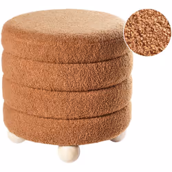 Poggiapiedi in bouclé. Questo pouf elegante e funzionale unisce comfort ed un tocco di raffinatezza in ogni stanza. Rivestito ...