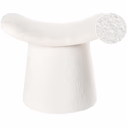 Pouf Teddy con base larga. Decora il tuo spazio con questo pouf dalla forma unica. Rivestito in un morbido tessuto bouclé, è  ...