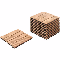 Pavimentazione in materiale composito ad incastro. Queste piastrelle per pavimenti sono perfette per rivestire superfici usur ...