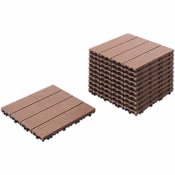 Pavimentazione in materiale composito ad incastro. Queste piastrelle per pavimenti sono perfette per rivestire superfici usur ...