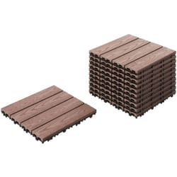 Decking composito wpc Pavimentazione all'aperto resistente alle intemperie Piastrelle per terrazze marrone Atessa