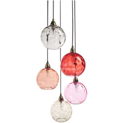 Lampada a sospensione Luce in metallo ferro vetro Soggiorno moderno stile moderno Rosso Pabellon