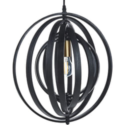 Beliani - Lampada a sospensione da soffitto moderna Boho Forma rotonda regolabile Pioppo Legno nero Murrell
