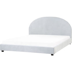 Letto matrimoniale in tessuto azzurro 180 x 200 Vaucluse