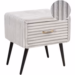 Mobile camera da letto con 1 cassetto. Porta un'atmosfera glamour nella tua camera da letto con questo comodino. Rivestito in ...