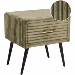 Mobile camera da letto con 1 cassetto. Porta un'atmosfera glamour nella tua camera da letto con questo comodino. Rivestito in ...