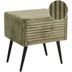 Comodino velluto verde con cassetto Flayat