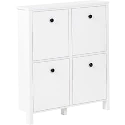 Scarpiera in mdf bianco 4 scomparti mdf Stile Gibson