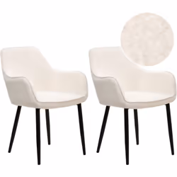 Set di 2 sedie imbottite con braccioli. Grazie a questo set di sedie da pranzo, sarai circondato da comfort e stile durante o ...