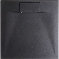 Beliani - Piatto doccia minimalista con scarico smc effetto pietra naturale nero 80 x 80 x 3 cm Azzurro