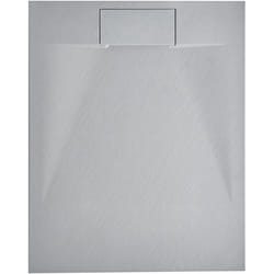 Piatto doccia minimalista con scarico smc effetto pietra naturale grigio 80 x 100 x 3 cm Azzurro