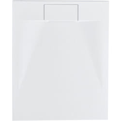 Piatto doccia minimalista con scarico smc effetto pietra naturale bianco 80 x 100 x 3 cm Azzurro
