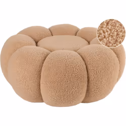 Poggiapiedi imbottito. Posiziona questo pouf nel tuo soggiorno per dare subito un tocco accogliente e contemporaneo all’ambie ...