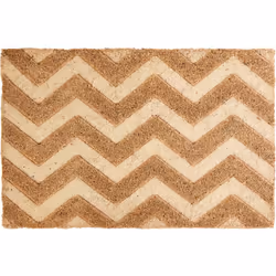 Zerbino per interni con motivo a zig-zag e supporto antiscivolo. Questo elegante zerbino in fibra di cocco aggiunge un tocco ...