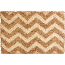 Beliani - Zerbino moderno per interni 40 x 60 cm con motivo zig-zag naturale con retro antiscivolo in pvc Ilocos