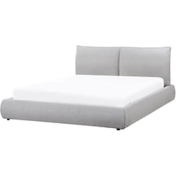 Letto matrimoniale tessuto grigio 160 x 200 cm Vinay