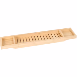 Vassoio multifunzionale per vasca da bagno in legno. Questo vassoio per vasca, realizzato in bambù naturale, aggiunge un tocc ...